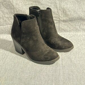 Black  Ankle Booties with Side Zip